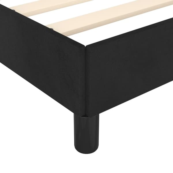 vidaXL Sängram med huvudgavel svart 90x200 cm sammet