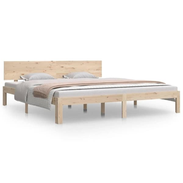 vidaXL sengeramme 180x200 cm massivt fyrretræ