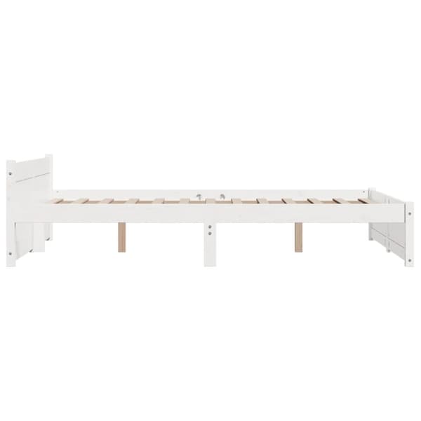 vidaXL sengeramme 140x200 cm massivt træ hvid