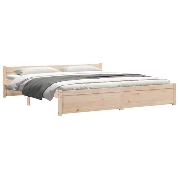 vidaXL sengeramme 200x200 cm massivt træ