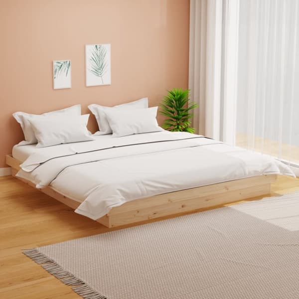 vidaXL Sängynrunko ilman patjaa massiivipuu 160x200 cm