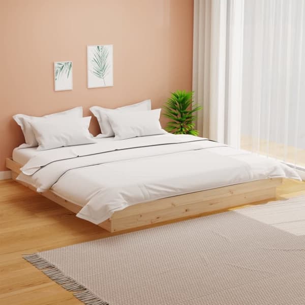 vidaXL sengeramme 180x200 cm massivt fyrretræ