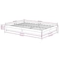 Miniatyrbillede 8 af 10: vidaXL sengeramme 120x190 cm Small Double massivt træ hvid