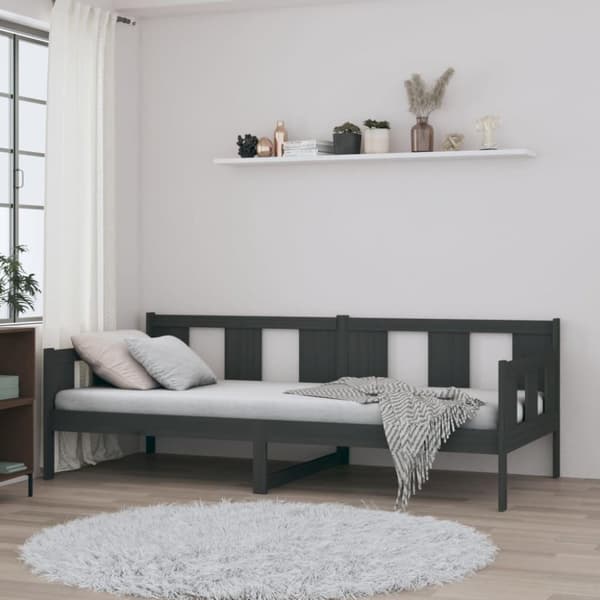 vidaXL Sohvasänky harmaa täysi mänty 80x200 cm