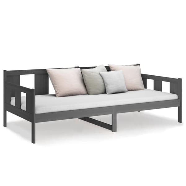 vidaXL Sohvasänky harmaa täysi mänty 80x200 cm