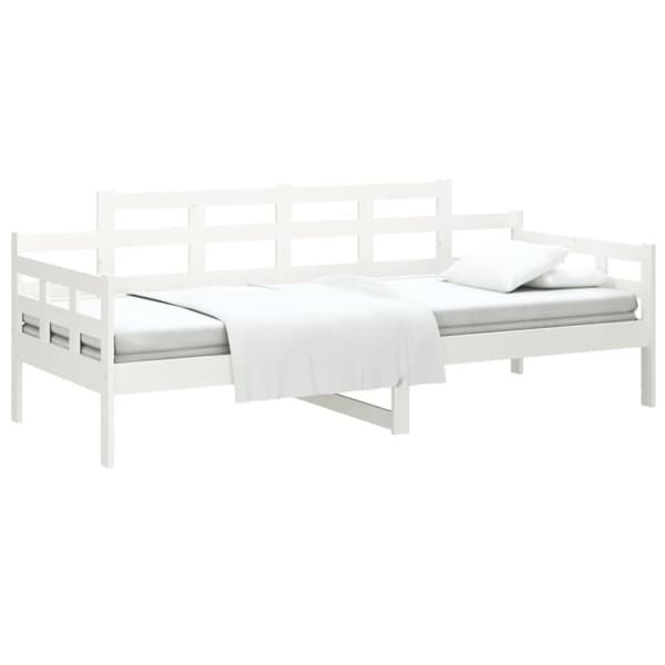vidaXL daybed massivt fyrretræ hvid 90x190 cm