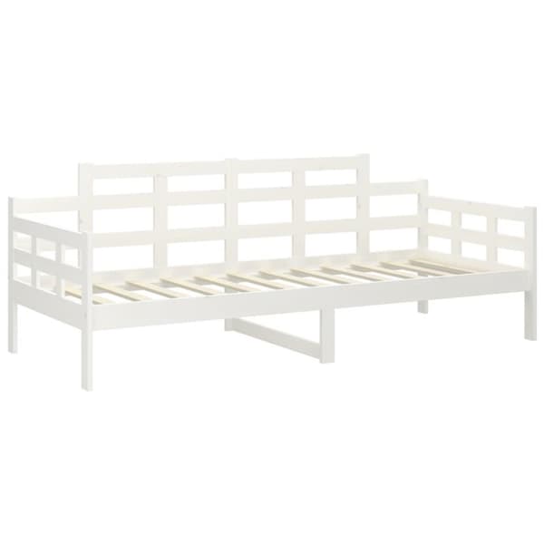 vidaXL daybed massivt fyrretræ hvid 90x190 cm