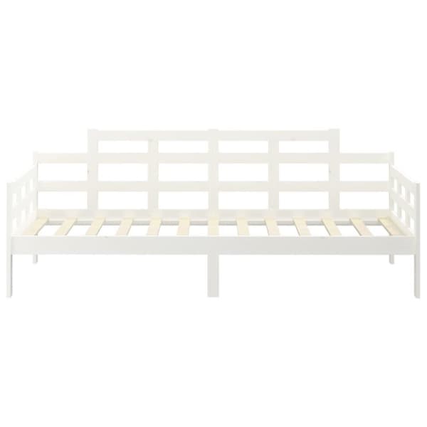 vidaXL daybed massivt fyrretræ hvid 90x190 cm