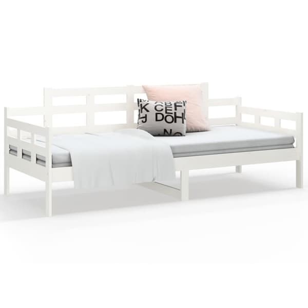 vidaXL daybed massivt fyrretræ hvid 90x190 cm