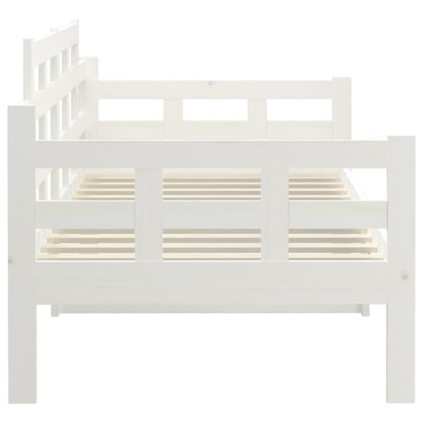 vidaXL daybed massivt fyrretræ hvid 90x190 cm