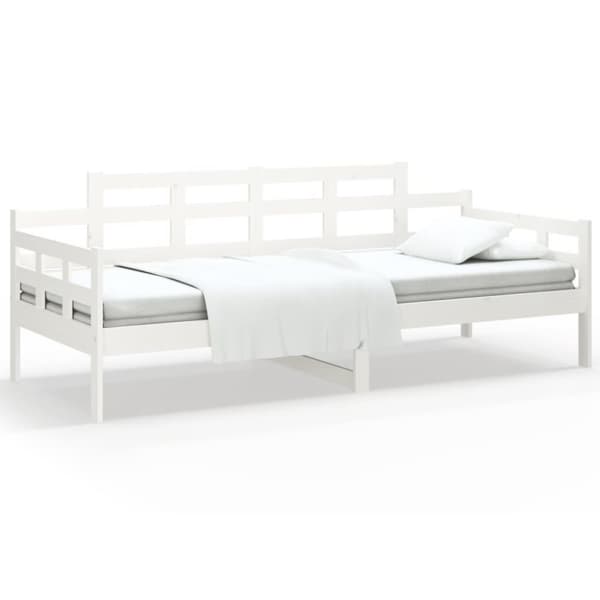 vidaXL daybed massivt fyrretræ hvid 90x190 cm