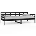 Miniatyrbillede 1 af 11: vidaXL daybed 90x200 cm massivt fyrretræ sort