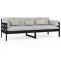 Miniatyrbillede 5 af 11: vidaXL daybed 80x200 cm massivt fyrretræ sort