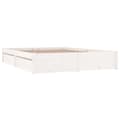 Miniatyrbillede 3 af 11: vidaXL sengeramme med skuffer 120x190 cm Small Double hvid