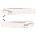 Miniatyrbillede 6 af 11: vidaXL sengeramme med skuffer 120x190 cm Small Double hvid