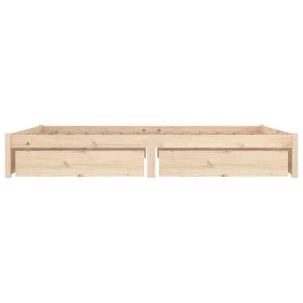 vidaXL sengeramme med skuffer 135x190 cm dobbelt