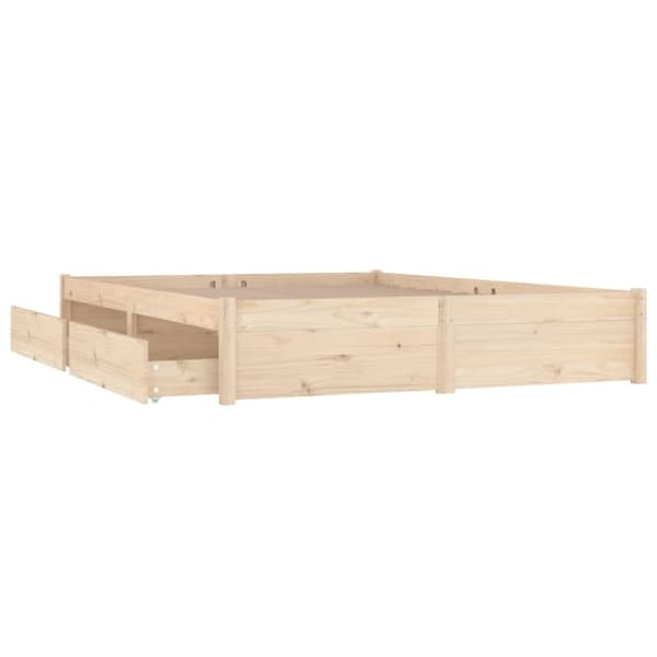 vidaXL sengeramme med skuffer 120x200 cm dobbelt