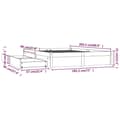 Miniatyrbillede 11 af 11: vidaXL sengeramme med skuffer 180x200 cm Super King