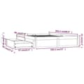 Miniatyrbillede 9 af 11: vidaXL sengeramme med skuffer 180x200 cm Super King hvid