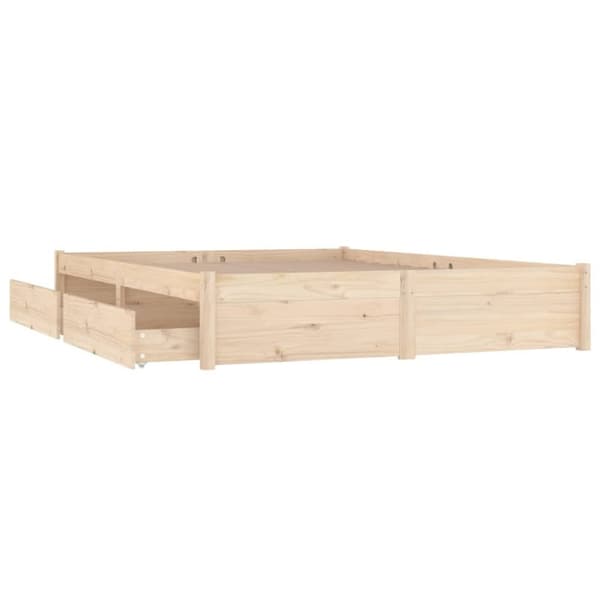 vidaXL sengeramme med skuffer 200x200 cm
