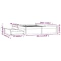 Miniatyrbillede 9 af 11: vidaXL sengeramme med skuffer 200x200 cm hvid