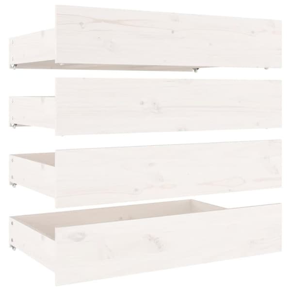 vidaXL sengeramme med skuffer 150x200 cm King Size hvid