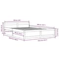 Miniatyrbillede 11 af 11: vidaXL sengeramme med skuffer 150x200 cm King Size hvid