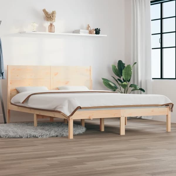 vidaXL Sängynrunko ilman patjaa 160x200 cm täysi mänty