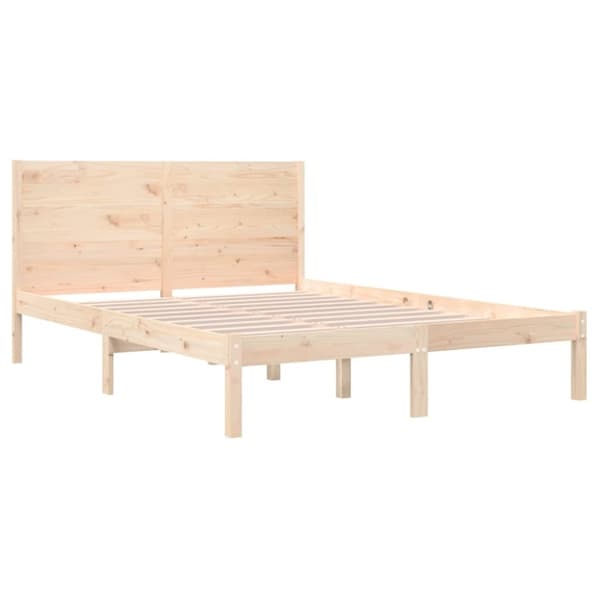 vidaXL Sängynrunko ilman patjaa 160x200 cm täysi mänty