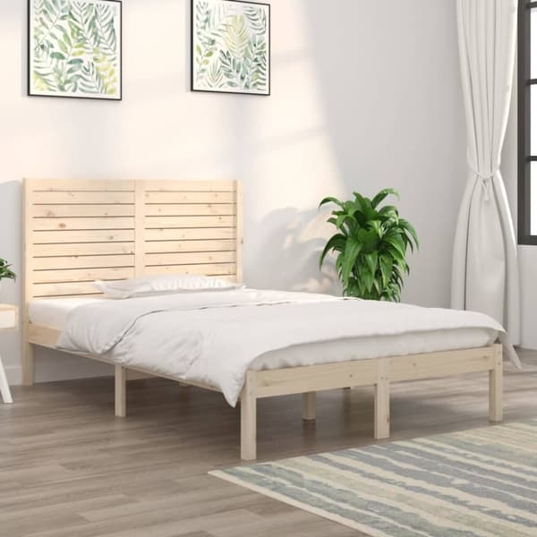 vidaXL sengeramme 140x190 cm massivt træ