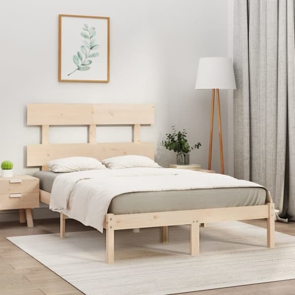 vidaXL sengeramme 150x200 cm massivt træ