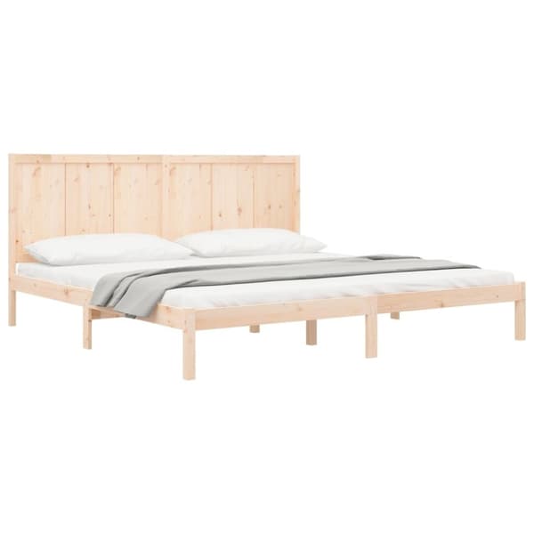 vidaXL sengeramme 200x200 cm massivt fyrretræ