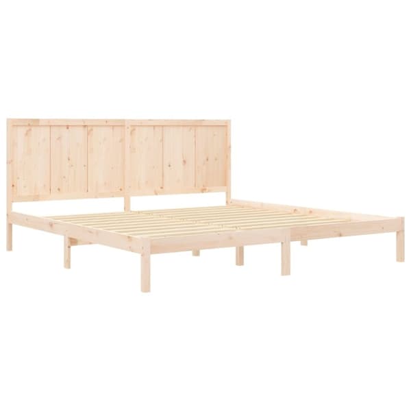 vidaXL sengeramme 200x200 cm massivt fyrretræ