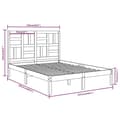 Miniatyrbillede 6 af 6: vidaXL sengeramme 120x200 cm massivt træ
