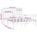 Miniatyrbillede 8 af 8: vidaXL sengeramme 140x200 cm massivt træ