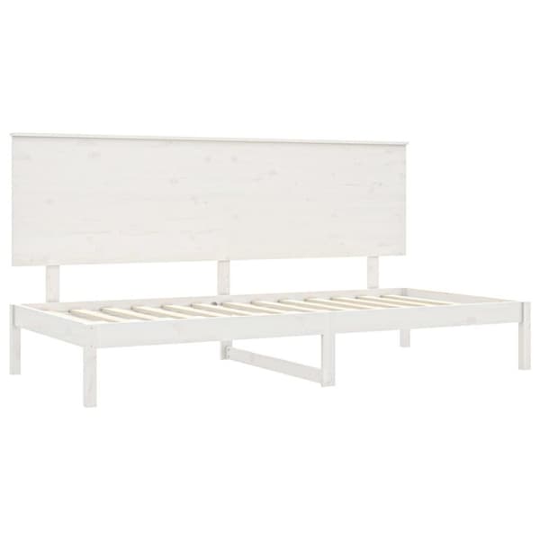 vidaXL Vuodesohva ilman patjaa valkoinen 80x200 cm täysi mänty