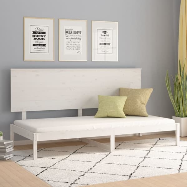 vidaXL Vuodesohva ilman patjaa valkoinen 80x200 cm täysi mänty