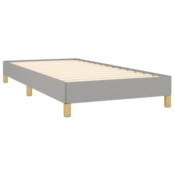 vidaXL sengeramme 90x200 cm stof lysegrå