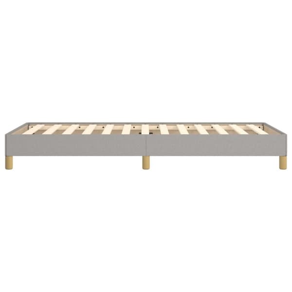 vidaXL sengeramme 90x200 cm stof lysegrå