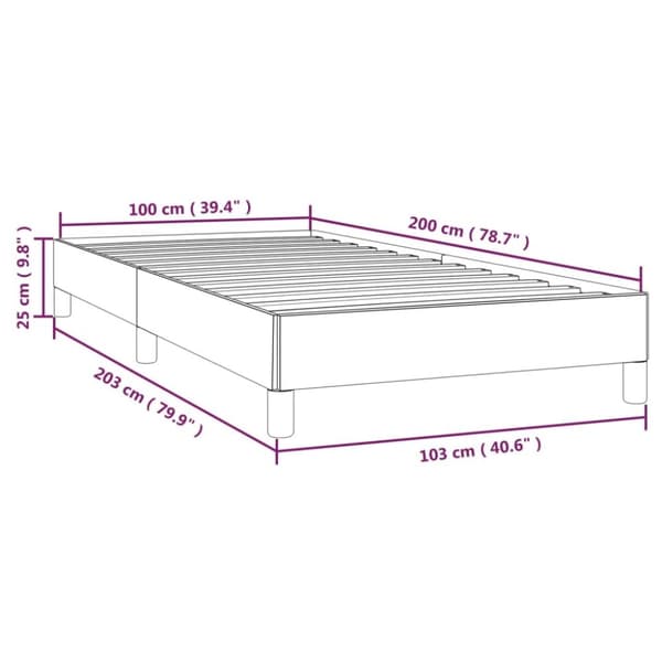 vidaXL sengeramme 100x200 cm stof mørkegrå