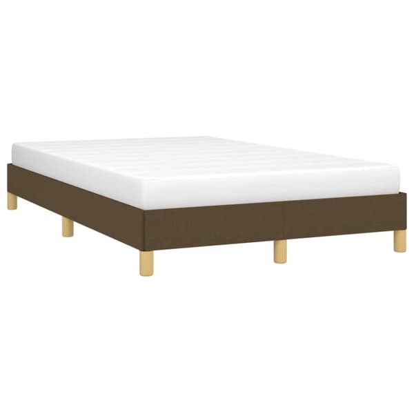 vidaXL Sengeramme uden madras Mørkebrun 120x200 cm Stof