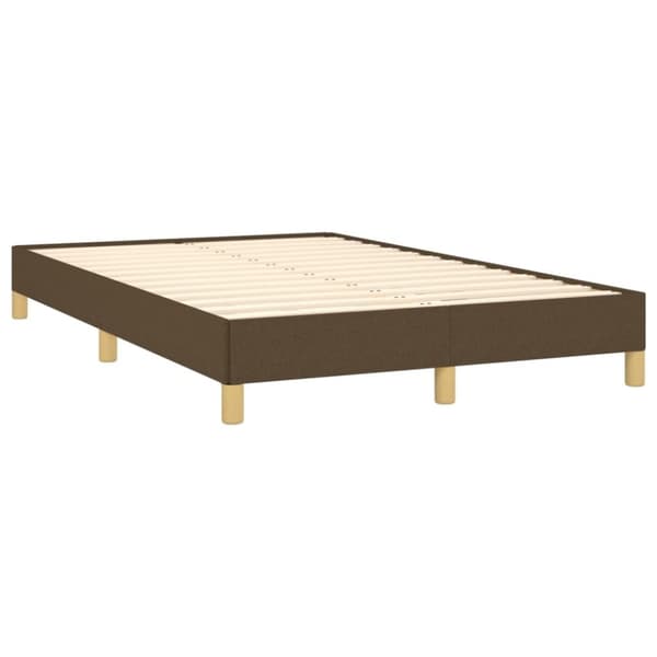 vidaXL Sengeramme uden madras Mørkebrun 120x200 cm Stof