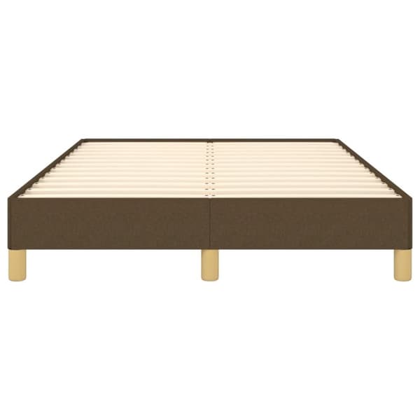 vidaXL Sengeramme uden madras Mørkebrun 120x200 cm Stof