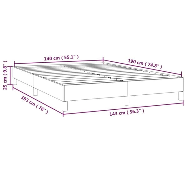 vidaXL sengeramme 140x190 cm stof grøn