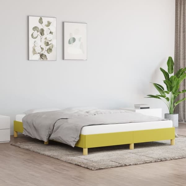 vidaXL sengeramme 140x190 cm stof grøn