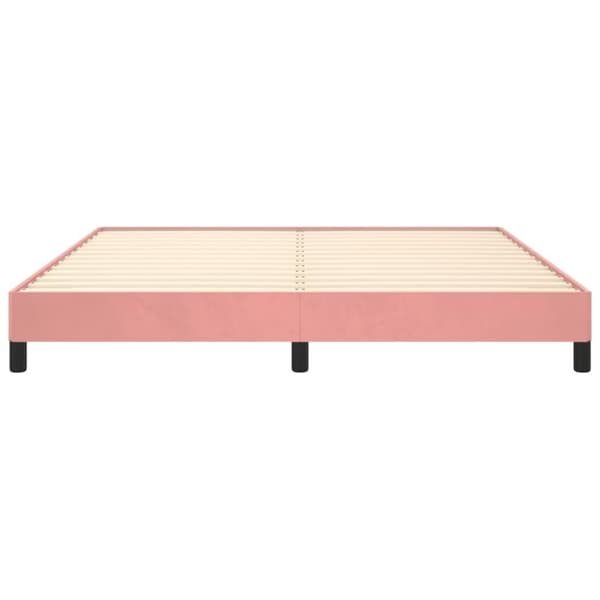 vidaXL sengeramme 180x200 cm fløjl pink