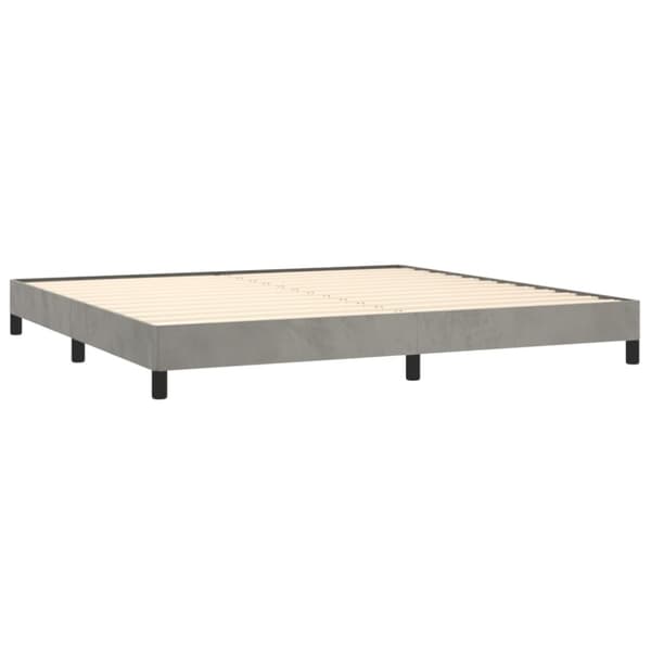 vidaXL sengeramme 200x200 cm fløjl lysegrå