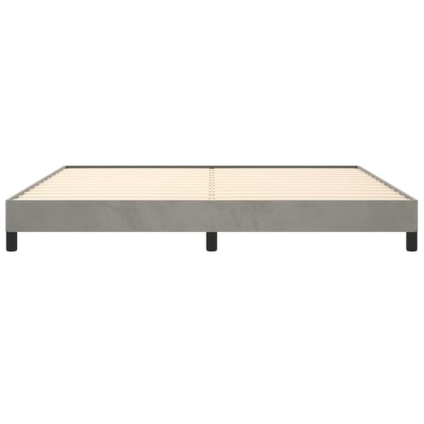vidaXL sengeramme 200x200 cm fløjl lysegrå