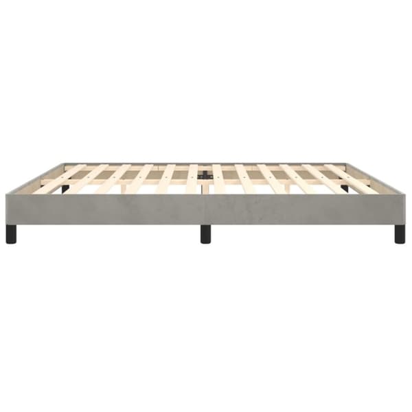 vidaXL sengeramme 200x200 cm fløjl lysegrå