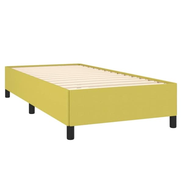 vidaXL sengeramme 90x190 cm stof grøn